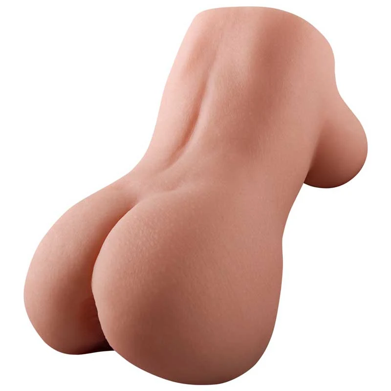 Rear view showing the compact torso model and its rounded hip contours